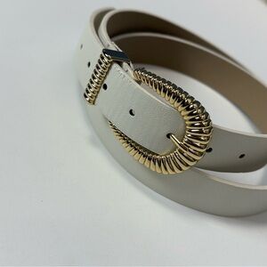 Express Cream and Gold Women's Belt Size XL